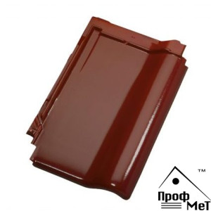 Керамическая черепица Jacobi J 11 благородный красный, ангоб