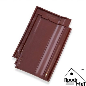 Керамическая черепица Jacobi J 11 благородный винно-красный, ангоб