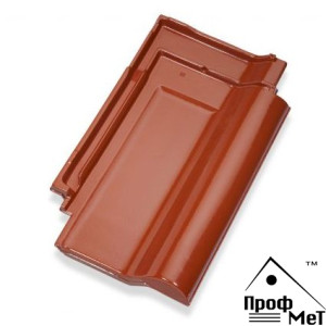 Керамическая черепица Jacobi J13 каминный красный авангард глазурь