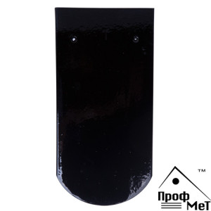 Керамическая черепица Meyer-Holsen Бобровый хвост бриллиантово черная Глазурь Маркато