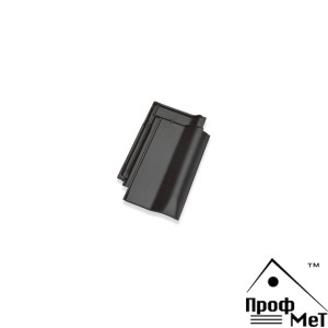 Керамическая черепица Walther W6v Антрацит матовый ангоб