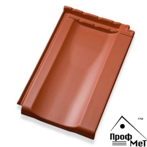 Керамическая черепица Jacobi Z10 традиционная красная, ангобированная