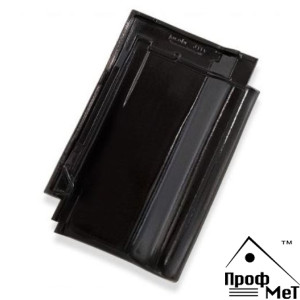 Керамическая черепица Jacobi J 11 вулканический черный, авангард глазурь