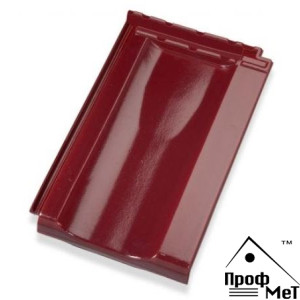 Керамическая черепица Jacobi Z10 благородный винно-красный, ангоб